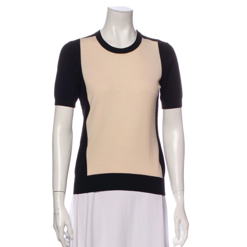 Theory Wool Colorblock Pattern Sweater/Blouse